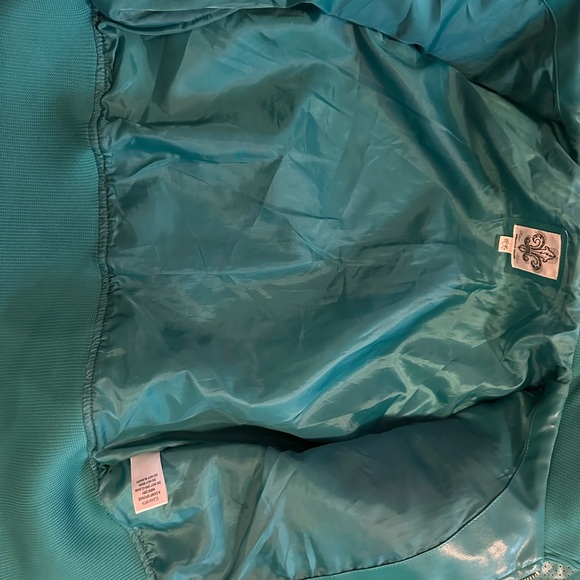 Raw Blue Premium Denim Casual Sport Jacket Women Large Aqua Green - Picture 3 of 8